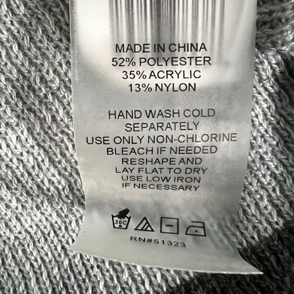 Vince Camuto Tunic Boat Neck Sweater Grey Stripe Color Block Side Slits Small - Picture 7 of 9